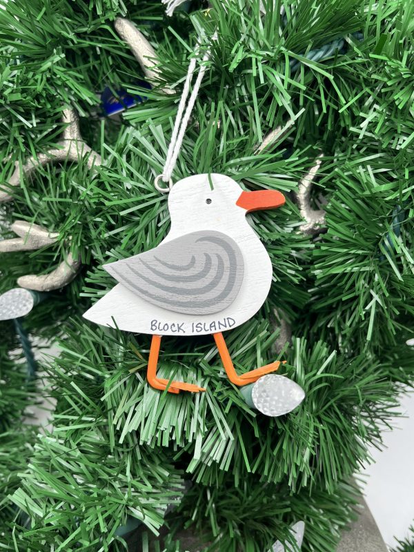 Wood Seagull Ornament