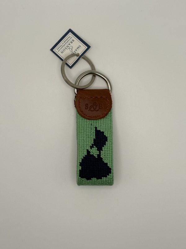 S & B Key Fob Mint/Navy